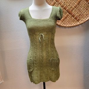 Green sweater dress made by Glimmer